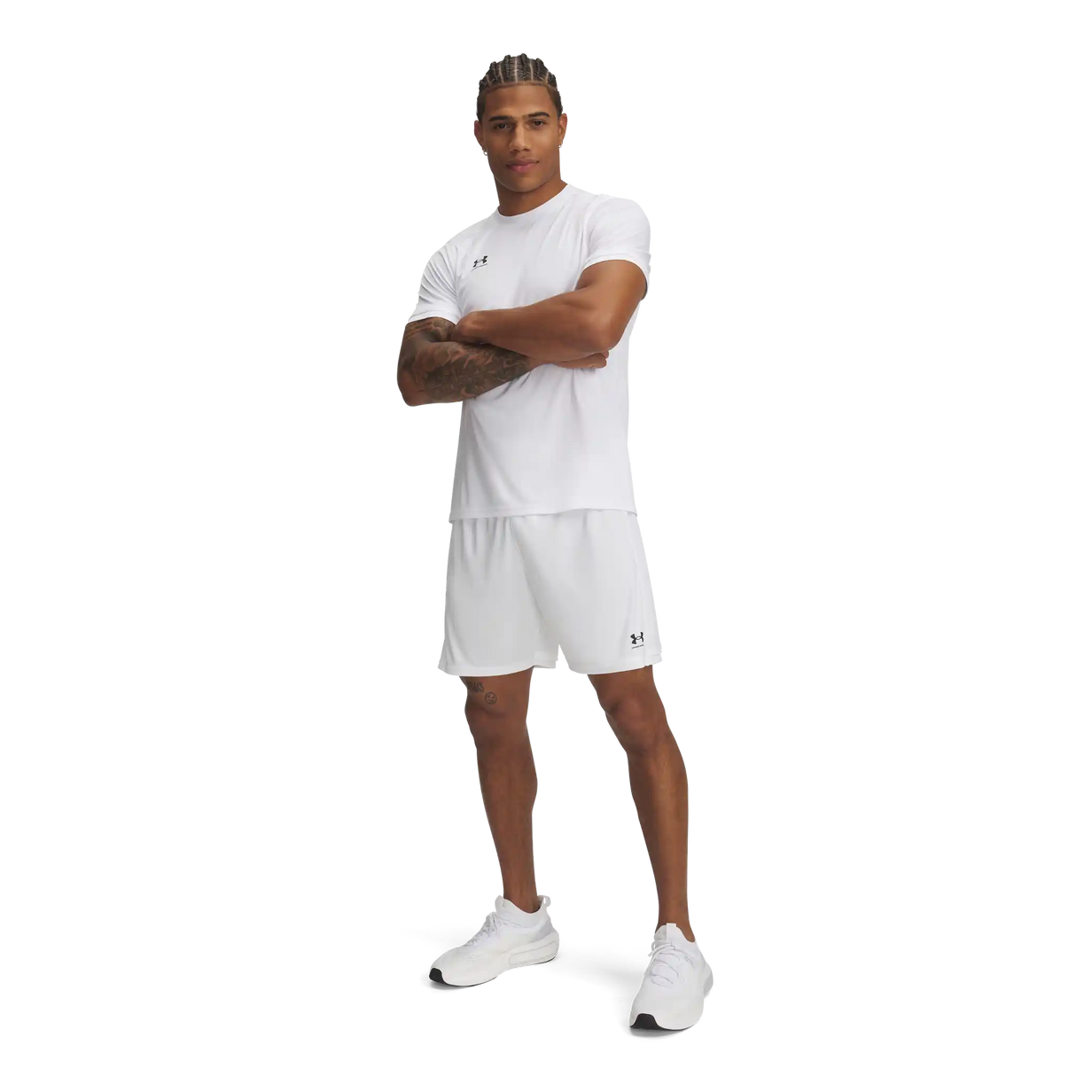 Under Armour Challenger Team short de soccer pour adultes - Blanc / Noir