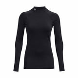 UA ColdGear Authentics Mock couche de base manches longues femme - Noir