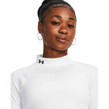 Under Armour ColdGear Authentics Mock couche de base manches longues femme - Blanc