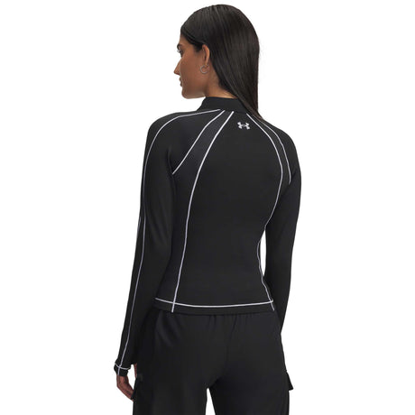 Under Armour ColdGear 1/2 Zip chandail femme dos - Black / White / Metallic Silver