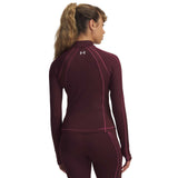 Under Armour ColdGear 1/2 Zip chandail femme - Dark Maroon / Fuchsia Dusk / Metallic Silver