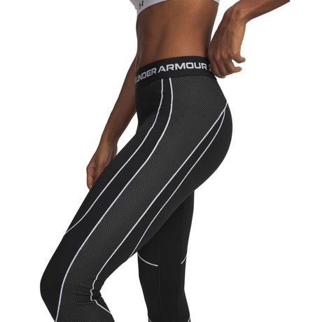 Under Armour ColdGear legging texturé femme - Noir / Blanc / Blanc