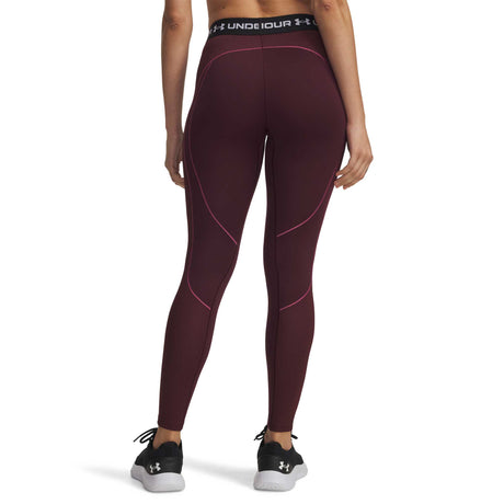Under Armour ColdGear legging texturé femme - Dark Maroon / Fuchsia Dusk / White
