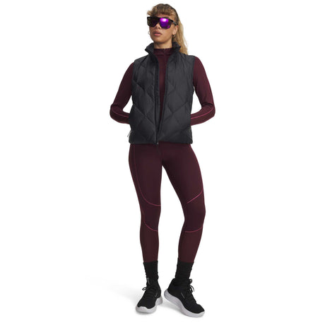 Under Armour ColdGear legging texturé femme - Dark Maroon / Fuchsia Dusk / White