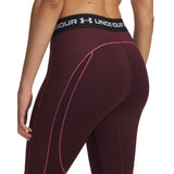 Under Armour ColdGear legging texturé femme - Dark Maroon / Fuchsia Dusk / White