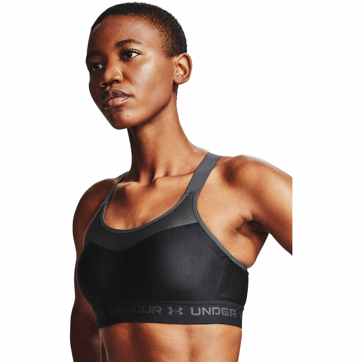 Under Armour Crossback High Bra soutiens-gorge sport - Noir / Gris