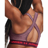 Under Armour® Mid Crossback Heather – Soutien-gorge sport croisé dans le dos pour femmes - Dark Maroon Light Heather / Beta