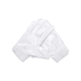 UA F9 Nitro gants de football américain paume -White / Distant Gray / Metallic Silver