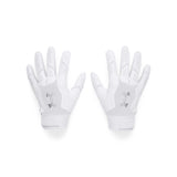 UA F9 Nitro gants de football américain -White / Distant Gray / Metallic Silver