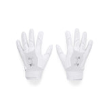 UA F9 Nitro gants de football américain -White / Distant Gray / Metallic Silver