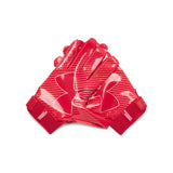 UA F9 Nitro gants de football américain paume - Red / Beta / Metallic Silver