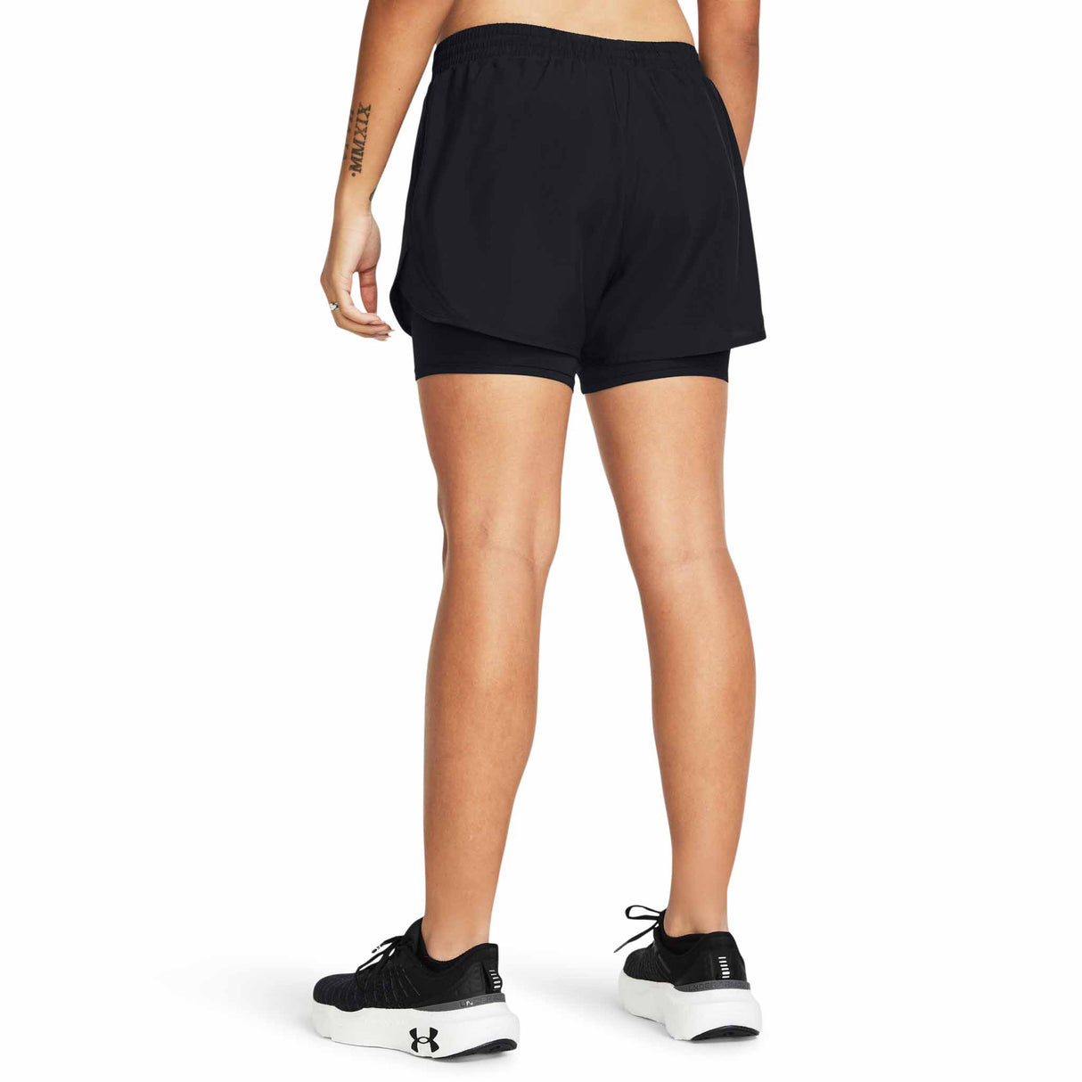 Under Armour Fly-By 2-en-1 shorts femme dos - Black / Reflective