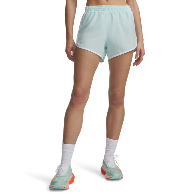Under Armour UA Fly-By short 8 cm (3 po) pour femme- Refresh Mint AFS - Deprecated / White / Reflective