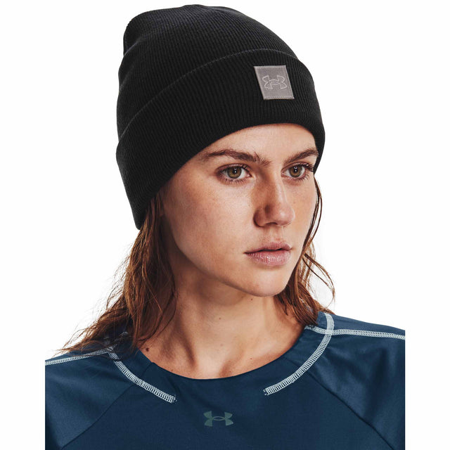 Under Armour Halftime tuque à revers pour femme - Black / Pewter