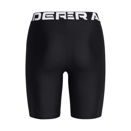 UA HeatGear Short de 20 cm pour femme dos - Noir / Blanc