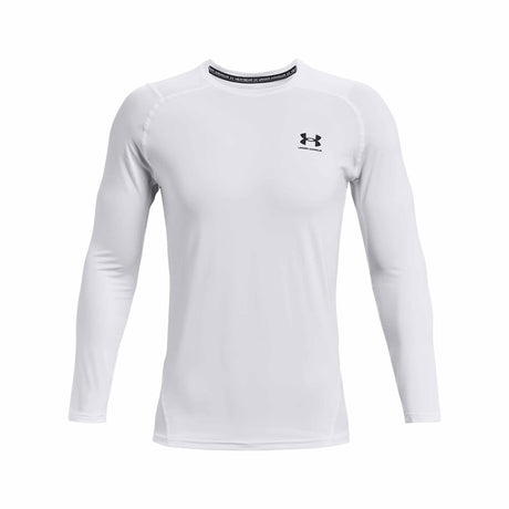 Under Armour HeatGear Armour Fitted T-shirt à manches longues pour hommes - Blanc