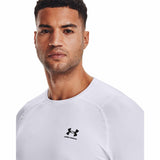 Under Armour HeatGear Armour Fitted T-shirt à manches longues pour hommes - Blanc