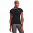 UA HeatGear t-shirt manches courtes femme - noir / argent métallique