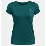 UA HeatGear t-shirt manches courtes femme - hydro teal / white