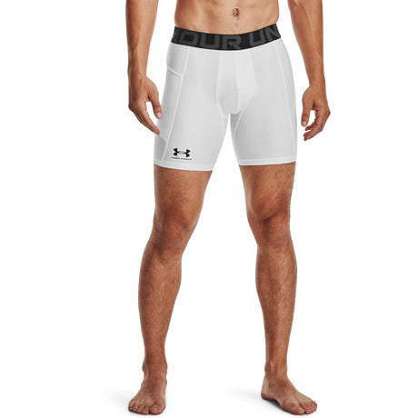 Under Armour HeatGear Shorts de compression pour homme - Blanc