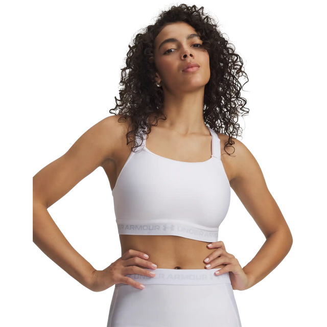 Under Armour HeatGear Crossback High – Soutien-gorge sport - White / Halo Grey