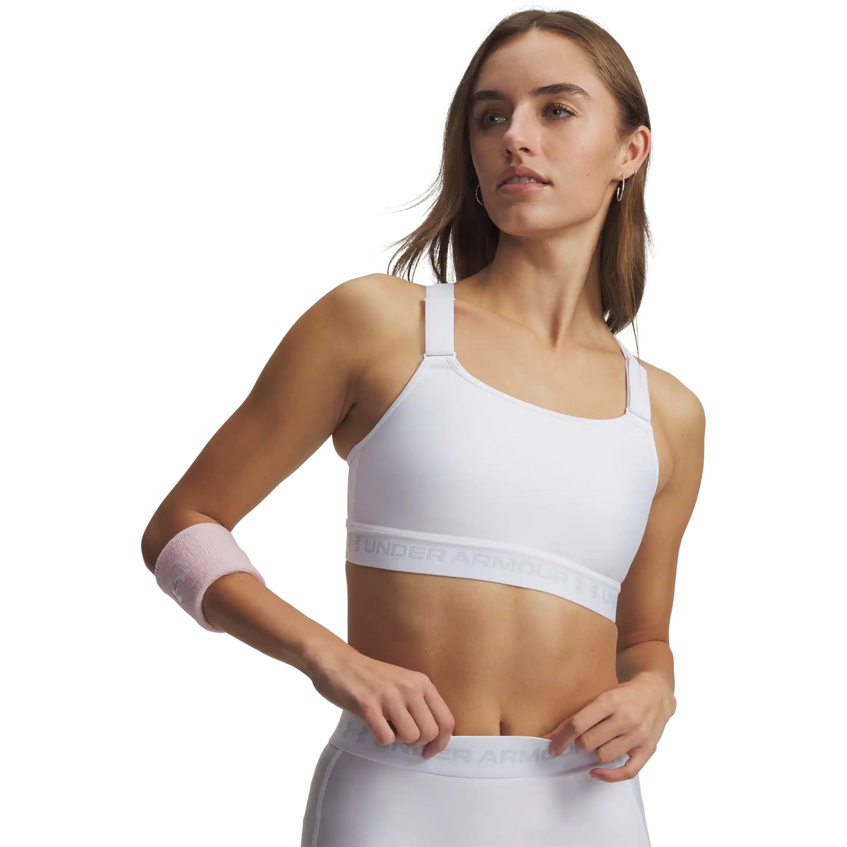 Under Armour HeatGear Crossback High – Soutien-gorge sport - White / Halo Grey