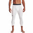 UA HeatGear Armour Leggings 3/4 pantalons de compression pour homme - Blanc / Noir