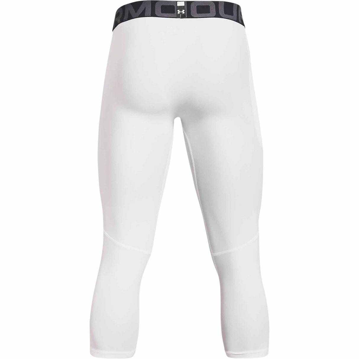 UA HeatGear Armour Leggings 3/4 pantalons de compression pour homme - Blanc / Noir