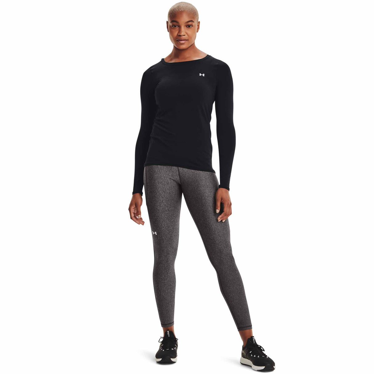 Under Armour HatGear haut manches longues femme live- Noir / Argent métallique