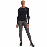 Under Armour HatGear haut manches longues femme live- Noir / Argent métallique