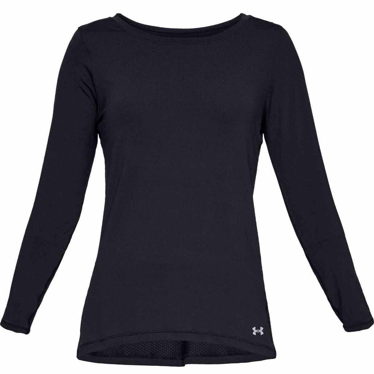 Under Armour HatGear haut manches longues femme - Noir / Argent métallique