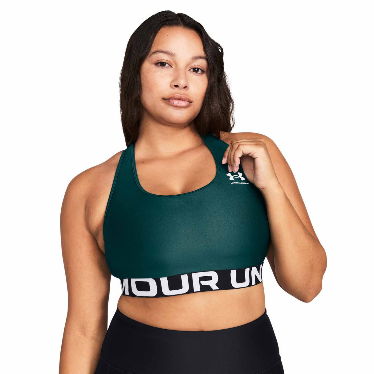 UA HeatGear Armour soutien-gorge sport à soutien moyen XL - hydro teal / white