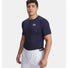 Under Armour UA HeatGear Armour - T-shirt à manches courtes homme - Bleu marine minuit / Blanc