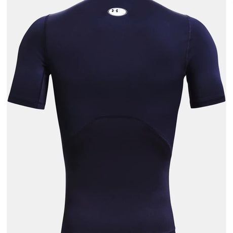 Under Armour UA HeatGear Armour - T-shirt à manches courtes homme - Bleu marine minuit / Blanc