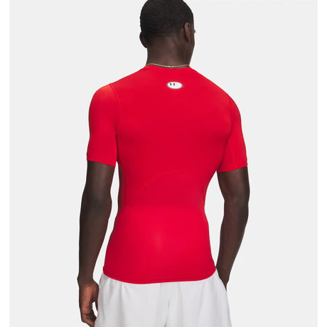 Under Armour UA HeatGear Armour - T-shirt à manches courtes homme - Rouge / Blanc