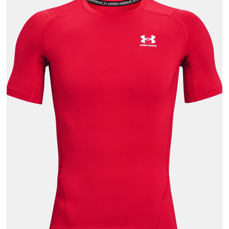 Under Armour UA HeatGear Armour - T-shirt à manches courtes homme - Rouge / Blanc