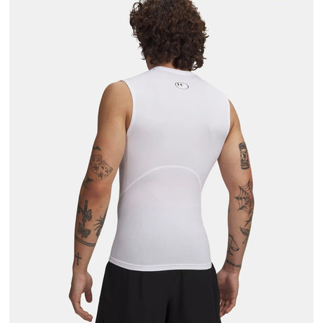 Under Armour UA HeatGear Armour - haut sans manches pour homme - Blanc / Noir