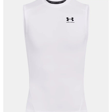 Under Armour UA HeatGear Armour - haut sans manches pour homme - Blanc / Noir