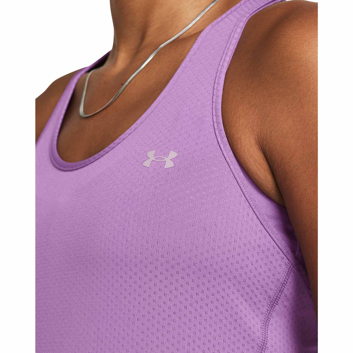 Under Armour HeatGear camisole dos nageur femme details -Provence Purple / Purple Ace