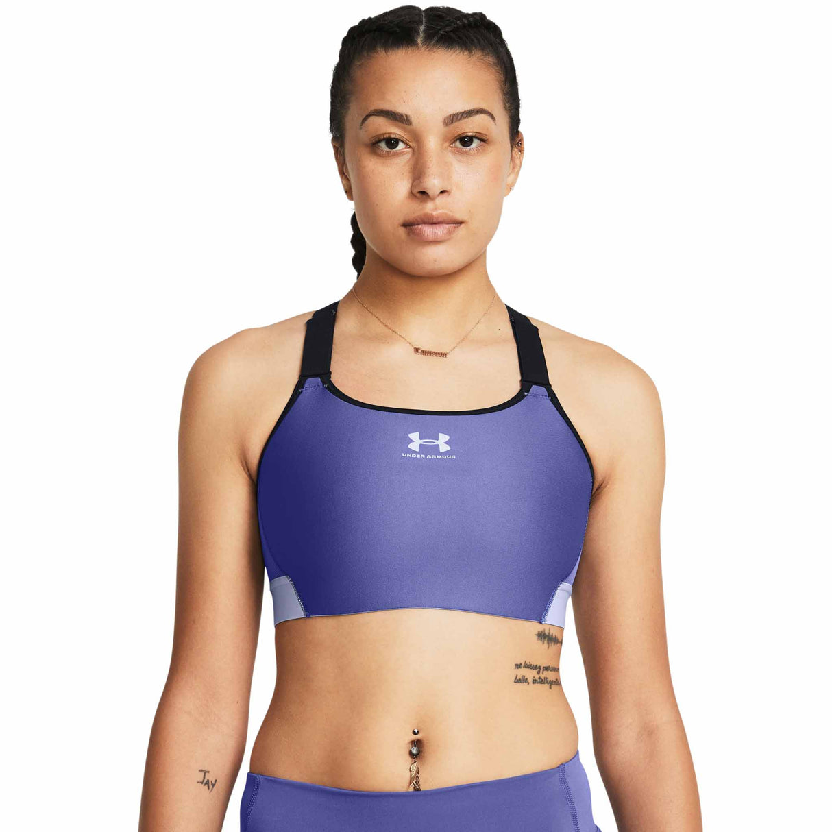 UA HeatGear Armour soutien-gorge sport à soutien élevé - Starlight / Black / Celeste