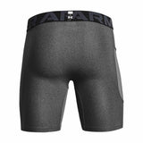 Under Armour HeatGear Shorts de compression homme dos-Carbon Heather / Black