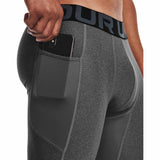 Under Armour HeatGear Shorts de compression homme pochette -Carbon Heather / Black