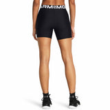 UA HeatGear Middy short moyen pour femme dos live- noir / blanc