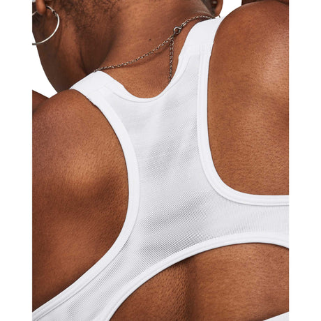 UA HeatGear Armour soutien-gorge sport à soutien élevé dos détails - Blanc / Noir