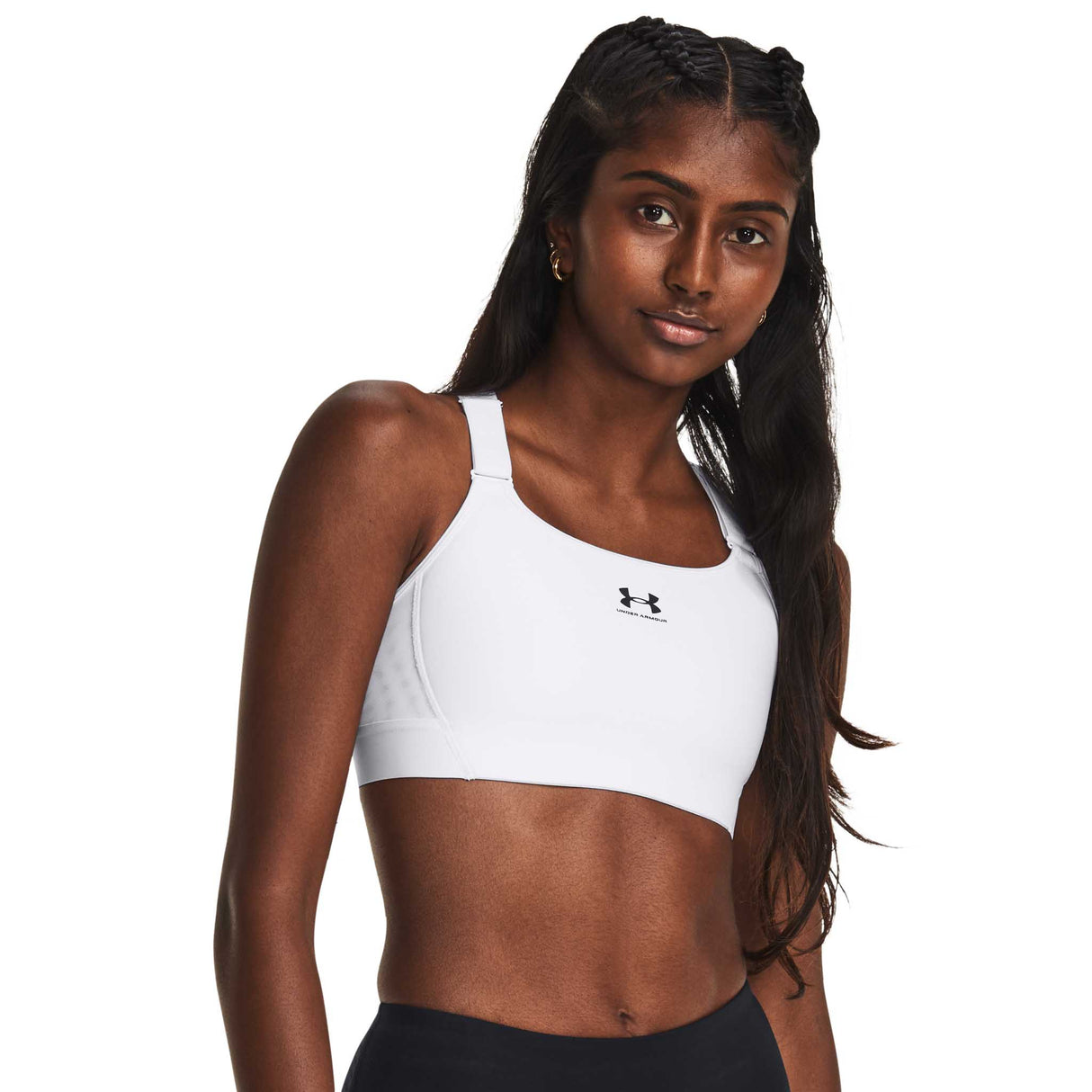UA HeatGear Armour soutien-gorge sport à soutien élevé XS - Blanc / Noir