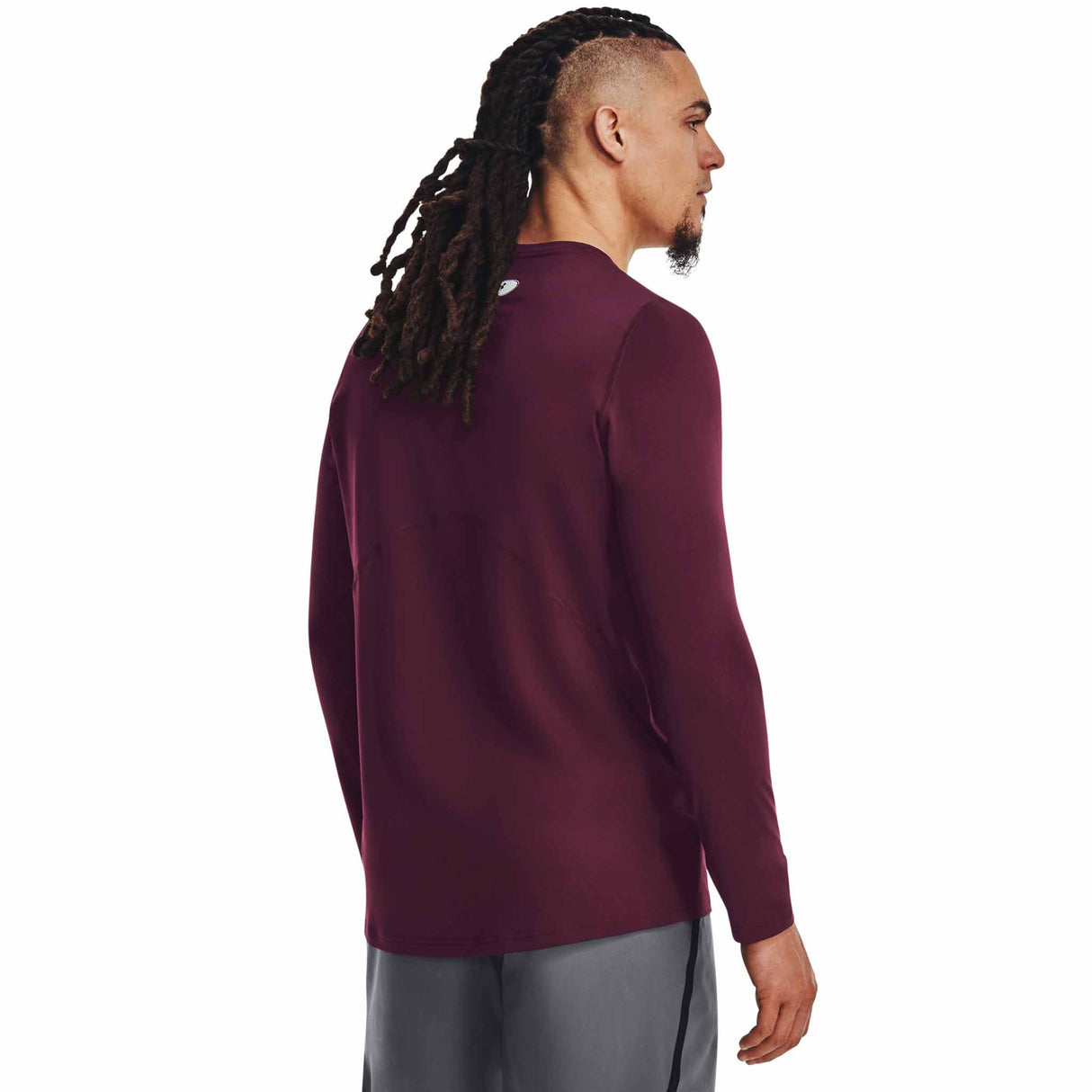 UA HeatGear Armour Fitted T-shirt à manches longues pour hommes - Marron foncé