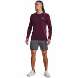 UA HeatGear Armour Fitted T-shirt à manches longues pour hommes - Marron foncé