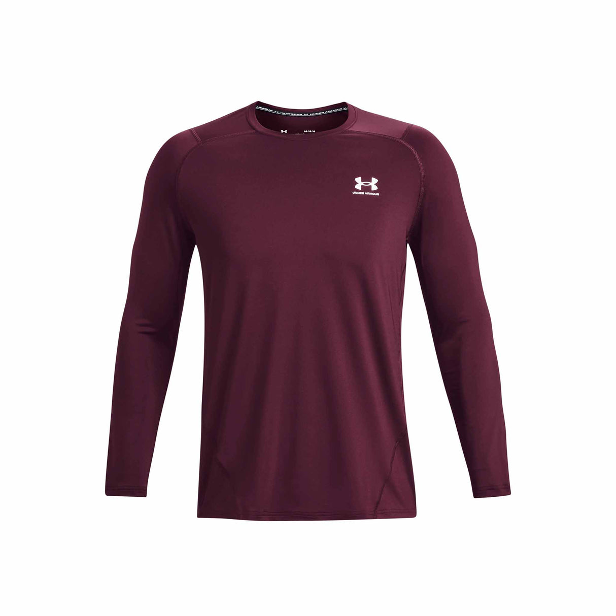 UA HeatGear Armour Fitted T-shirt à manches longues pour hommes - Marron foncé