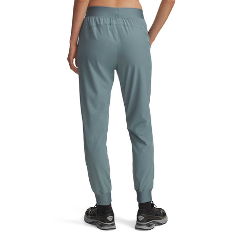 UA Armour pantalon extensible à taille haute femme dos - Jasper Blue / Serpentine