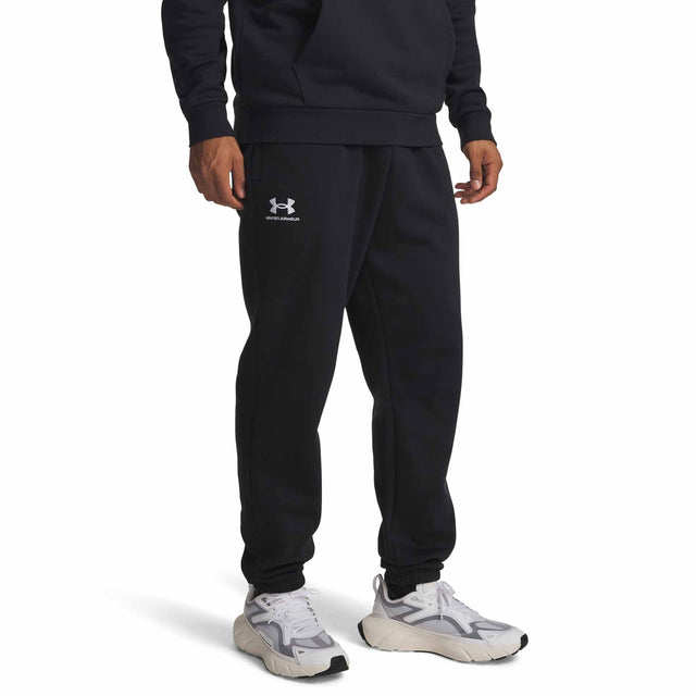 Under Armour Icon Fleece Joggers for Men - Black / White